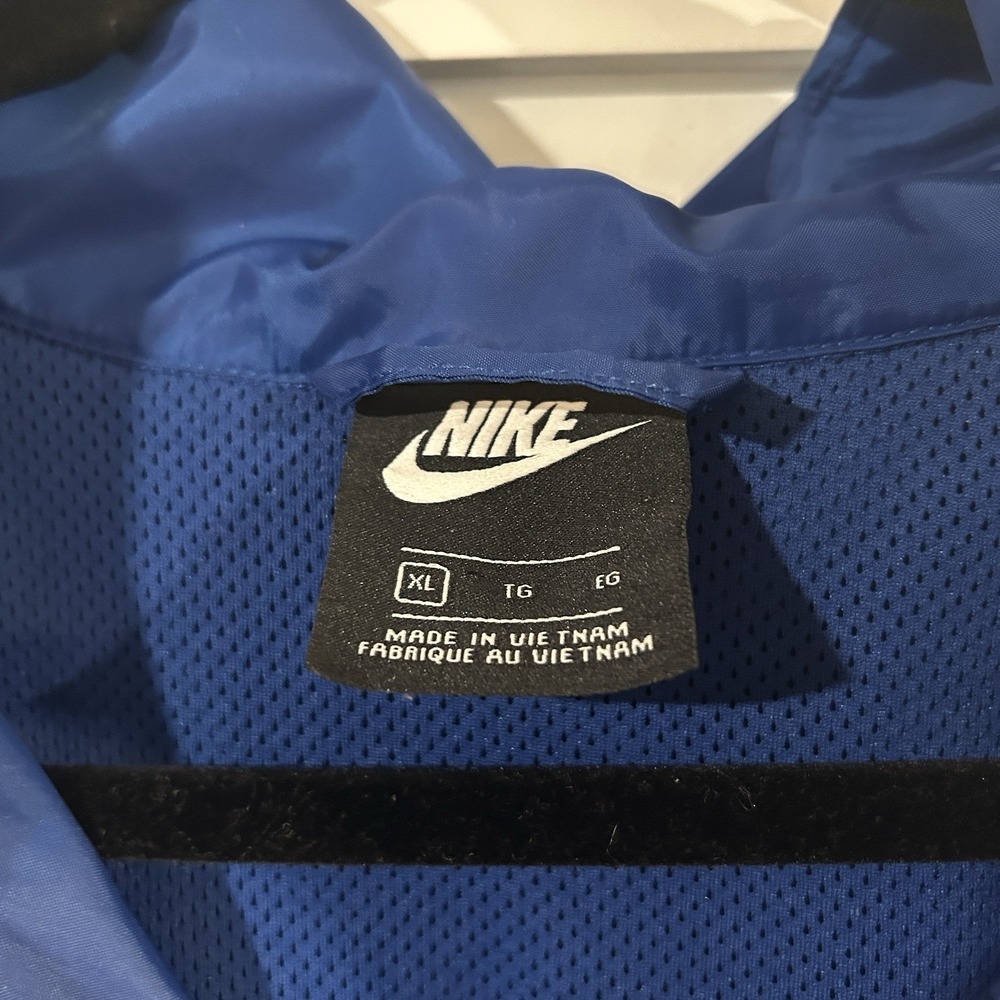 Nike JDI Men's Blue Polyester Windbreaker Orange Nike Logo XL - Picture 5 of 5